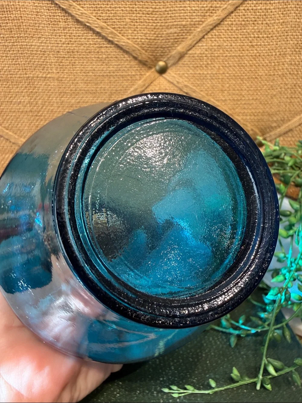 Blue Glass Decorative Vase - Home Accents